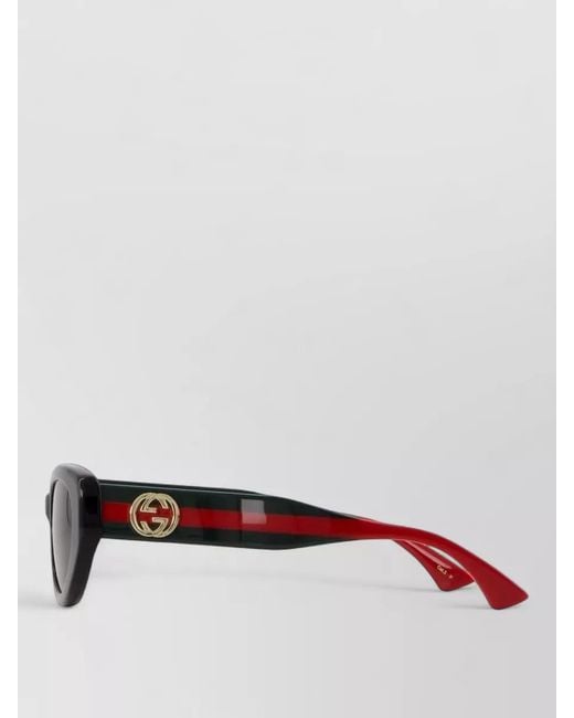 Gucci Black Cat Eye Acetate Sunglasses Thick Frame