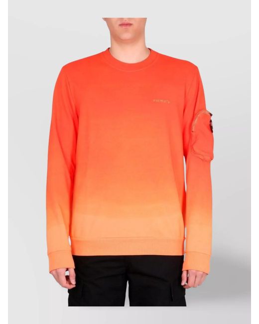 Premiata Orange Ribbed Sweatshirt for men