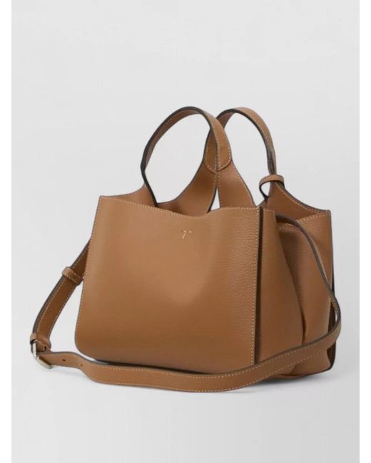 Tod's Brown Mini Leather Shoulder Bag Top Handles