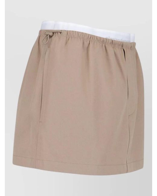 Alexander Wang Natural Cotton Mid-Rise Mini Skirt