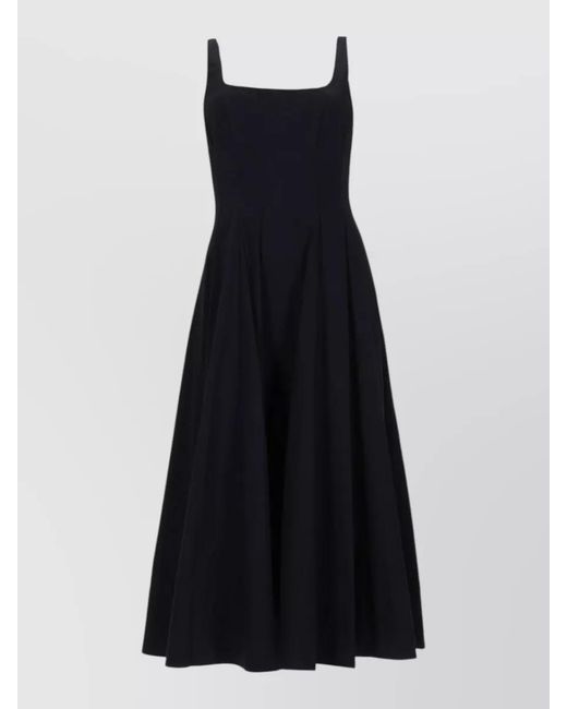 Staud Blue Cotton Midi Dress