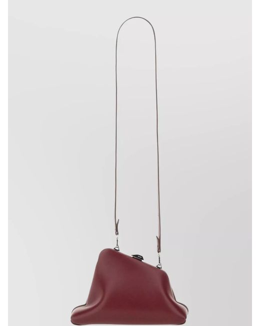 The Attico White Leather Clutch Bag