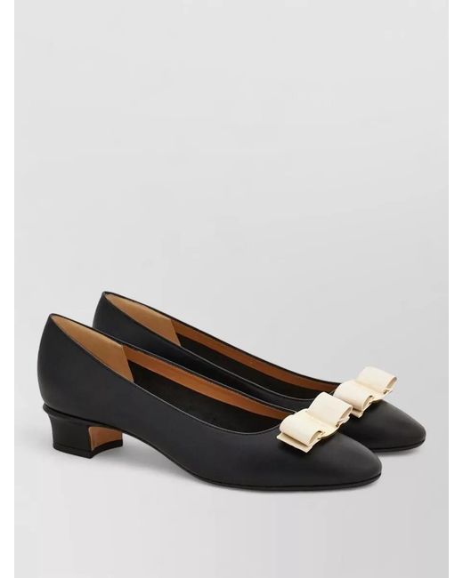 Ferragamo Metallic Leather Vara 2.0 Pumps