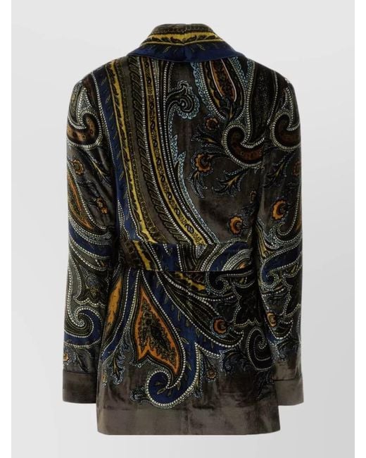 Etro Black Single-Breasted Coat