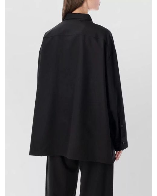 Thelatest Blue Daria Shirt Oversized Long Sleeves Pockets