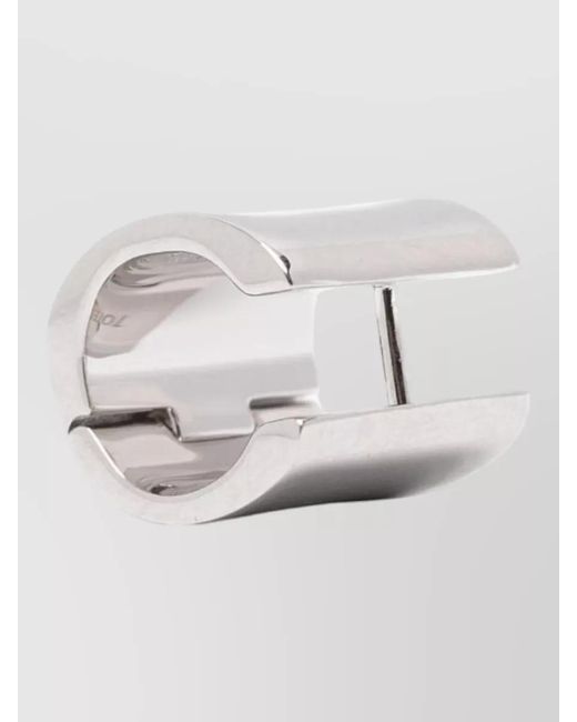 Totême Gray Recycled Brass Cuff Earrings