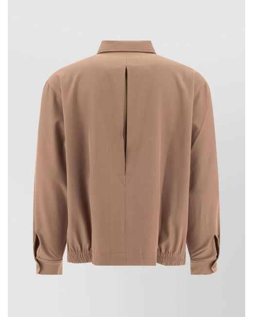 Needles Natural Elasticated Hem Overshirt With Practical Side Pockets for men