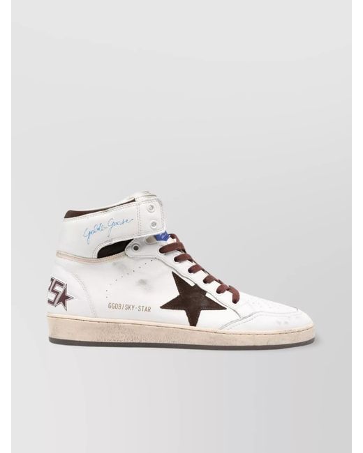 Golden Goose Deluxe Brand Metallic Leather High-Top Sneakers for men