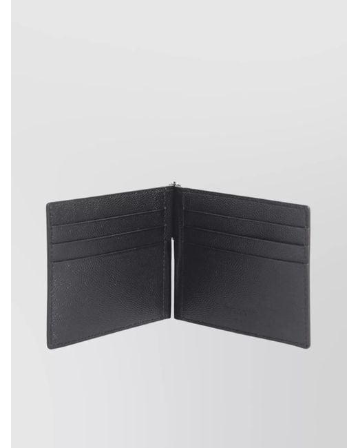 Saint Laurent Black Leather Bi-Fold Wallet for men