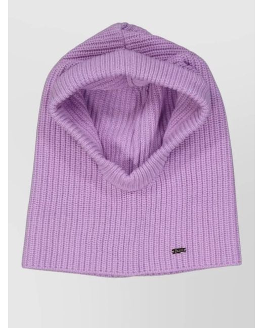 Herno Purple Wool Balaclava