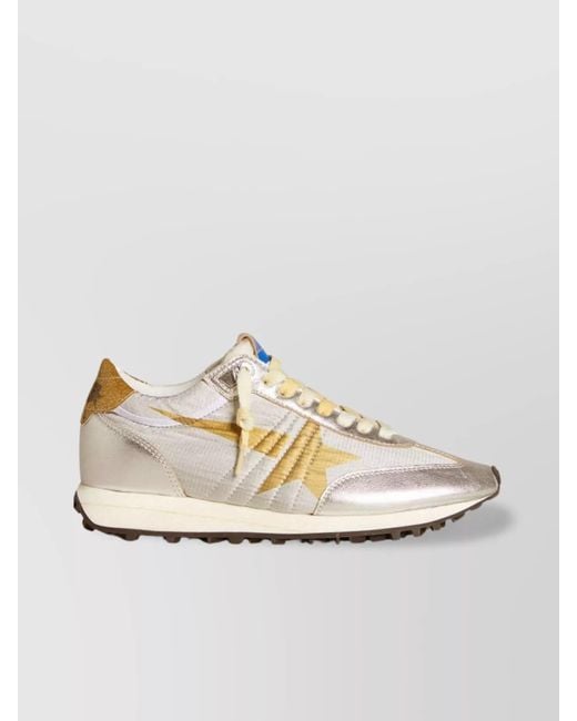 Golden Goose Deluxe Brand Natural Low Top Sneakers Accents