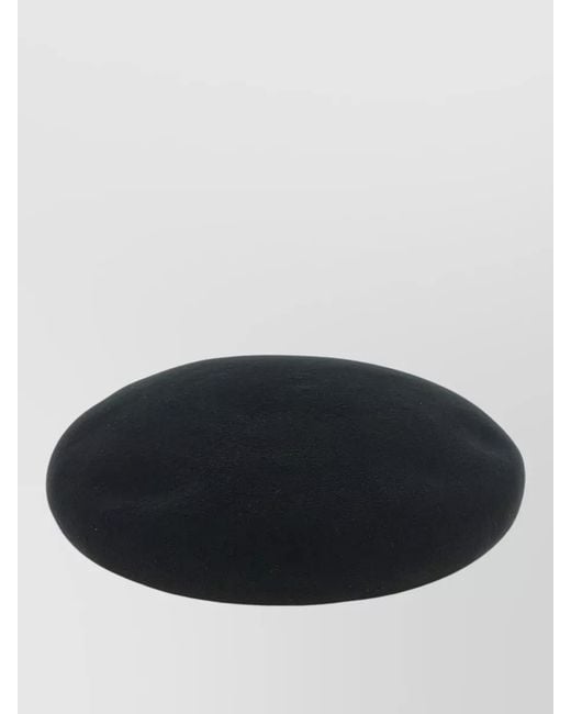 Yohji Yamamoto Black Wide Brim Round Shape Soft Texture Hat for men