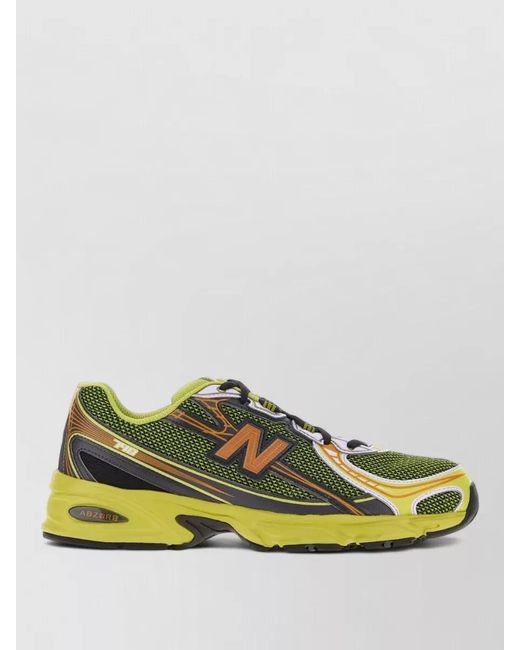 New Balance Yellow Mesh Low-Top Sneakers