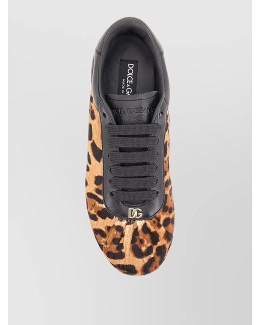 Dolce & Gabbana Brown Low Top Sneakers Casual Style Rubber Sole