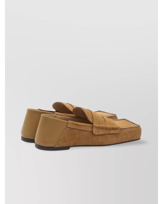 Jacquemus Orange Leather Loafers