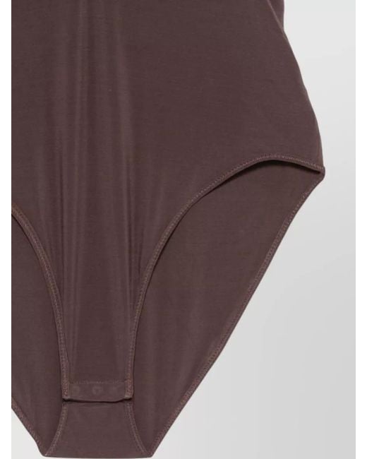 Zimmermann Brown Luna Halter Swimsuit Deep V High Cut