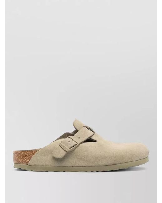 Birkenstock Natural Suede Mules
