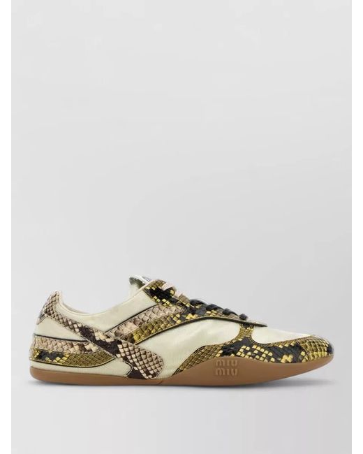 Miu Miu Multicolor Leather Low-Top Sneakers