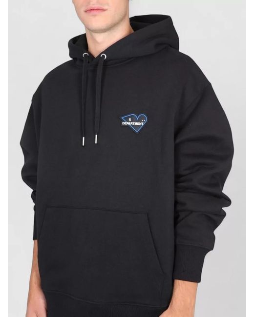 Department 5 Blue Joplin Hooded Sweatshirt Kangaroo Pocket for men