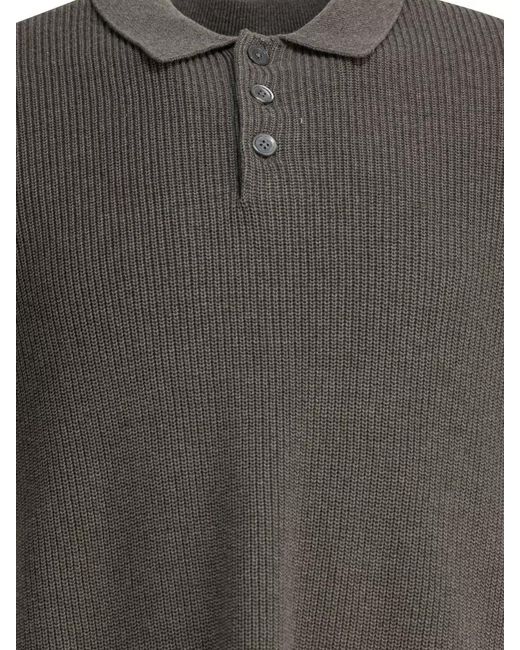 Alex Mill Gray Linen Blend Polo Shirt for men