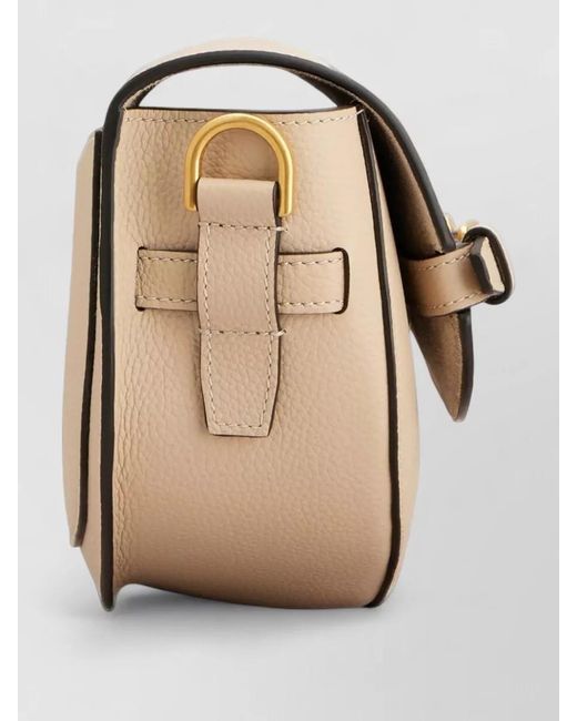 Tod's Natural T Signature Mini Leather Shoulder Crossbody Bag