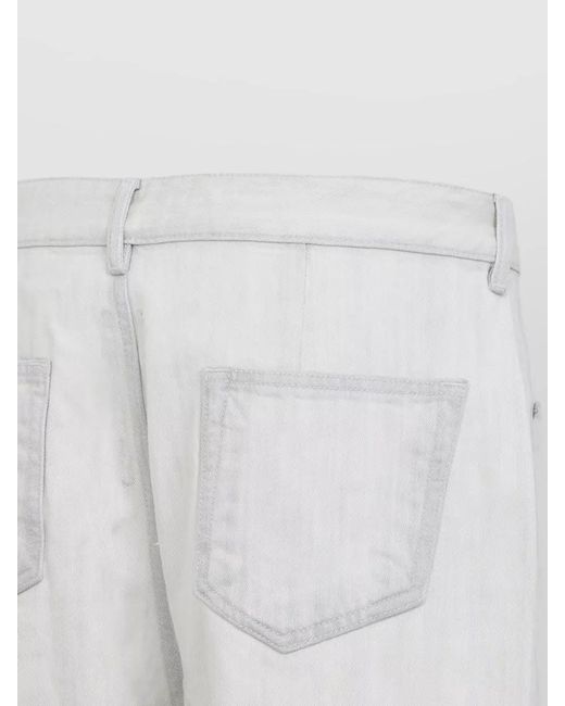 Rick Owens White Denim Wide-Leg Jeans for men