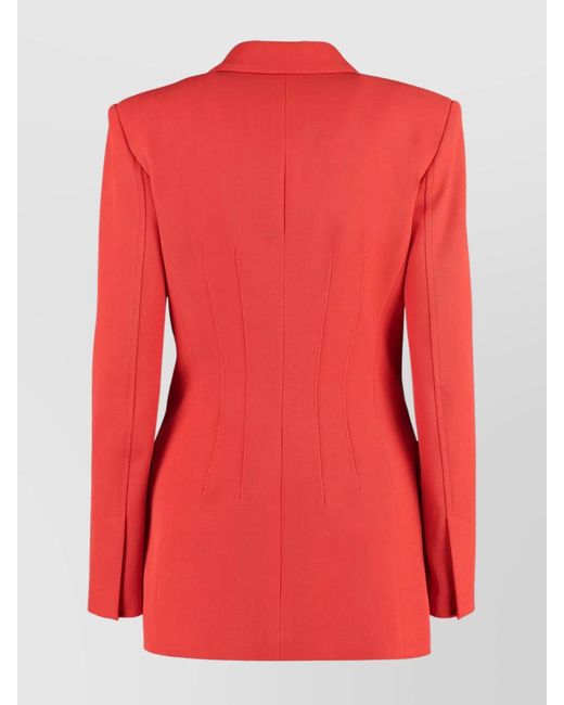 Genny Red Wool Double-Breasted Blazer