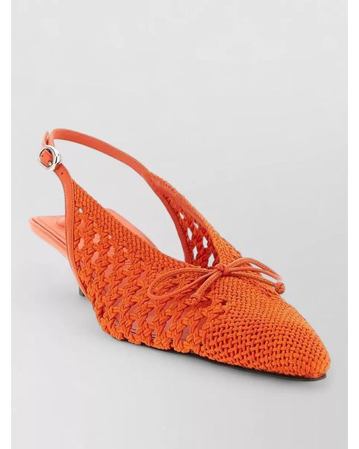 Jacquemus Red Les Slingbacks Cubisto B Kitten Heel Pumps