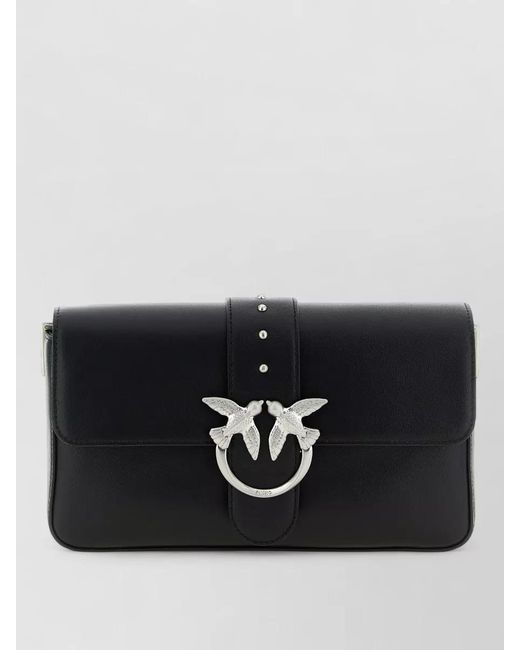 Pinko Black Love Bag One Leather Cross-Body Bag