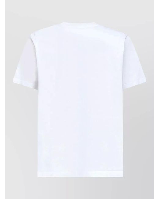Casablanca White Organic Cotton Printed Short-Sleeve T-Shirt for men