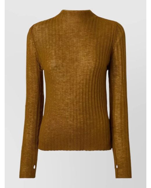 Pinko Green Ribbed Sweatshirt
