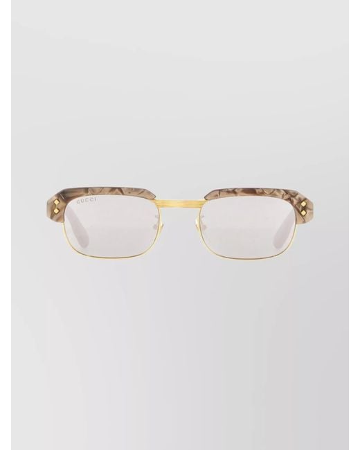 Gucci Multicolor Rectangular Acetate Sunglasses for men