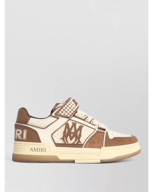Amiri Pink Leather Low-Top Sneakers for men