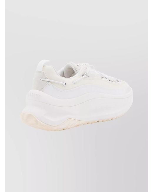 Moon Boot White Leather Low-Top Sneakers