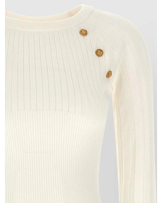 Balmain Natural Fine-Knit Jumper
