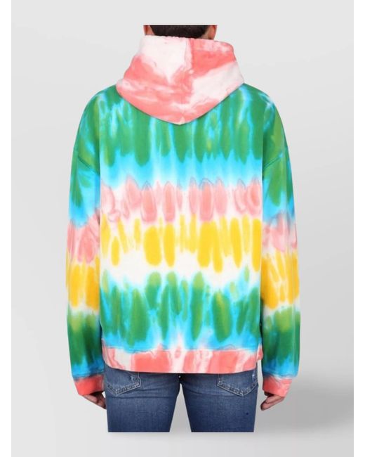 DSquared² Multicolor Tie-Dye Logo Cotton Hoodie for men