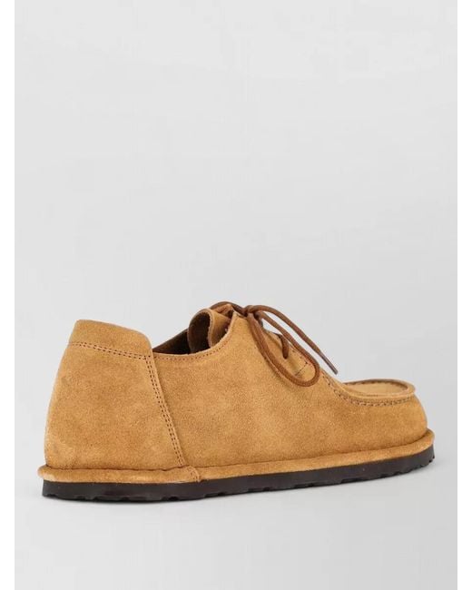 Birkenstock Brown Lace Up Loafers Suede Upper Flexible Sole