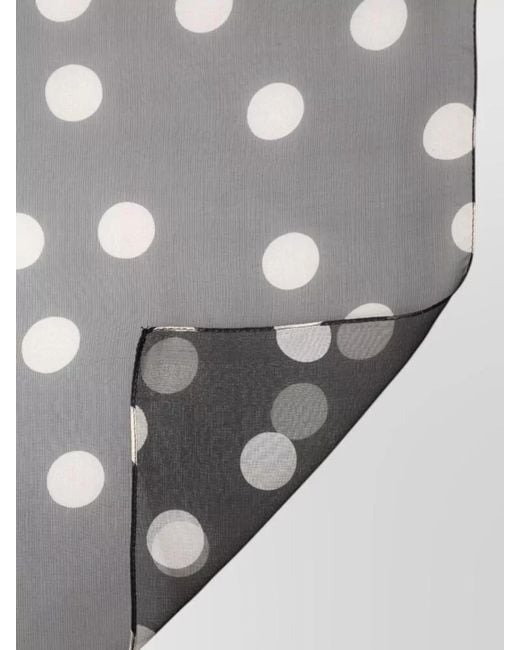 Dolce & Gabbana Black Polka Dot Silk Neck Wrap Shawl Scarf for men