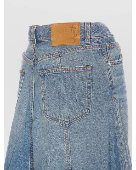 Haikure Blue Skirt Serenity Ionic Design Belt Loops