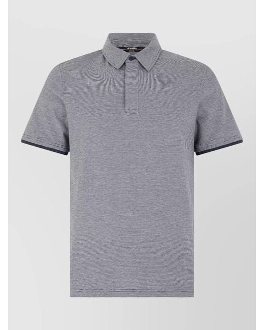 K-Way Gray Cotton Polo Shirt Short Sleeves Casual for men