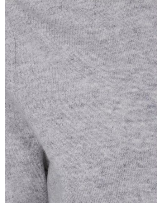 Ballantyne Gray V Neck Sweater Long Sleeves Ribbed Trims for men