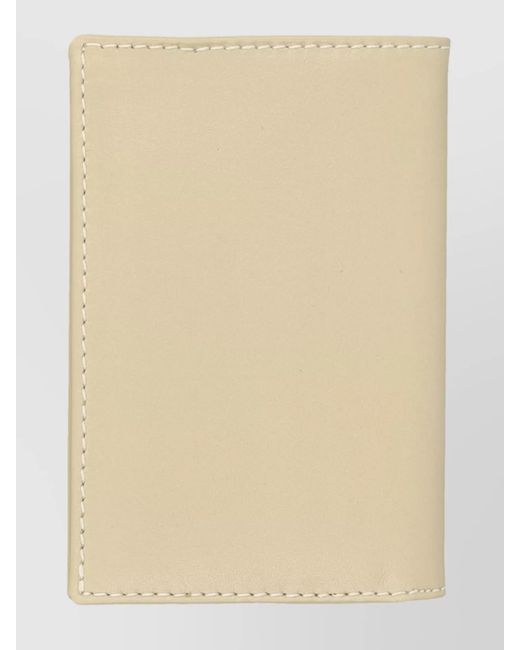 Comme des Garçons Natural Leather Bifold Wallet Stitch Detailing