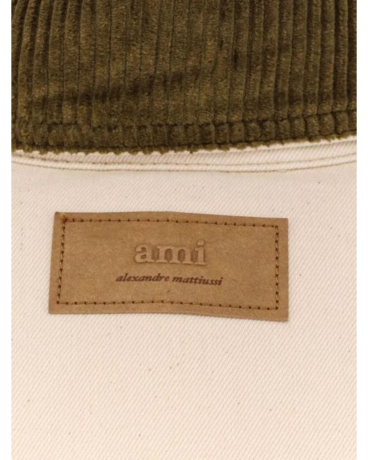 AMI Natural Padded Denim Jacket for men
