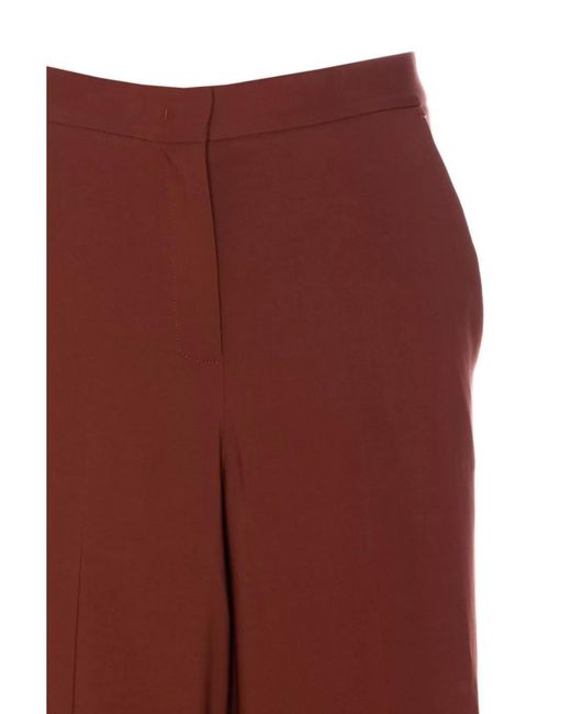 Pinko Red Trousers Regular Fit Pockets