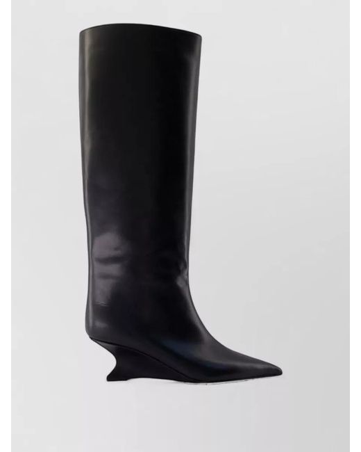 Paris Texas Black Leather Knee-High Boots
