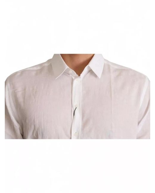 Dolce & Gabbana White Floral-Print Shirt for men