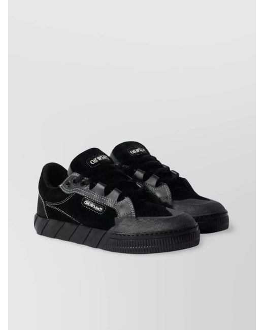Off-White c/o Virgil Abloh Black Leather Low-Top Sneakers for men