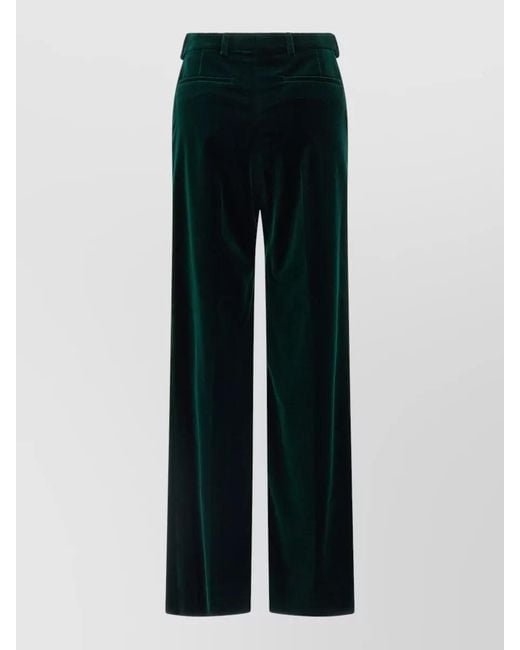 Gucci Black Tailored Velvet Trousers Featuring Belt Loops