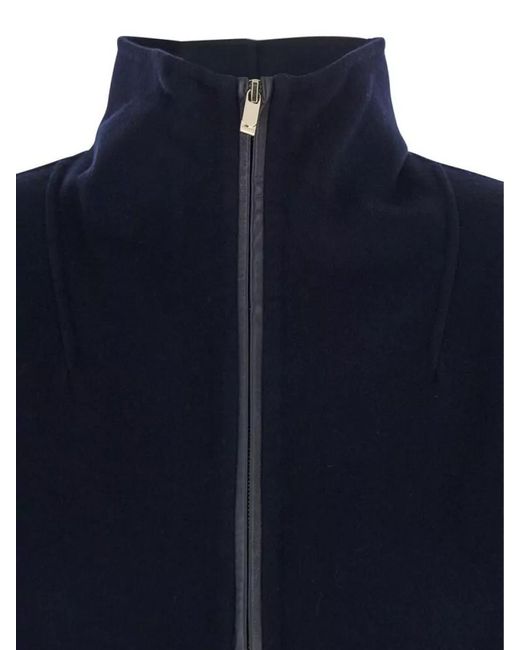 Max Mara Blue High Collar Jacket Long Sleeve Design