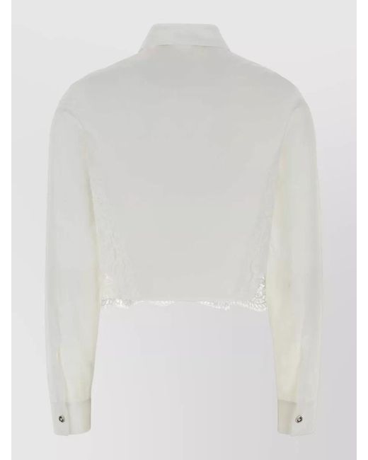 Versace White Cotton Poplin Shirt for men